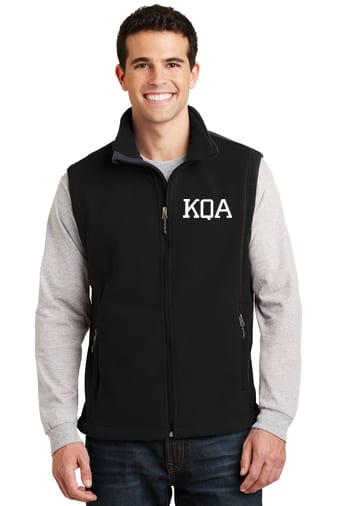 KQA Adult Black Full-Zip Fleece Vest