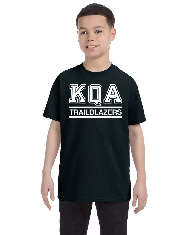 KQA Youth Black Short Sleeve Cotton T-shirt