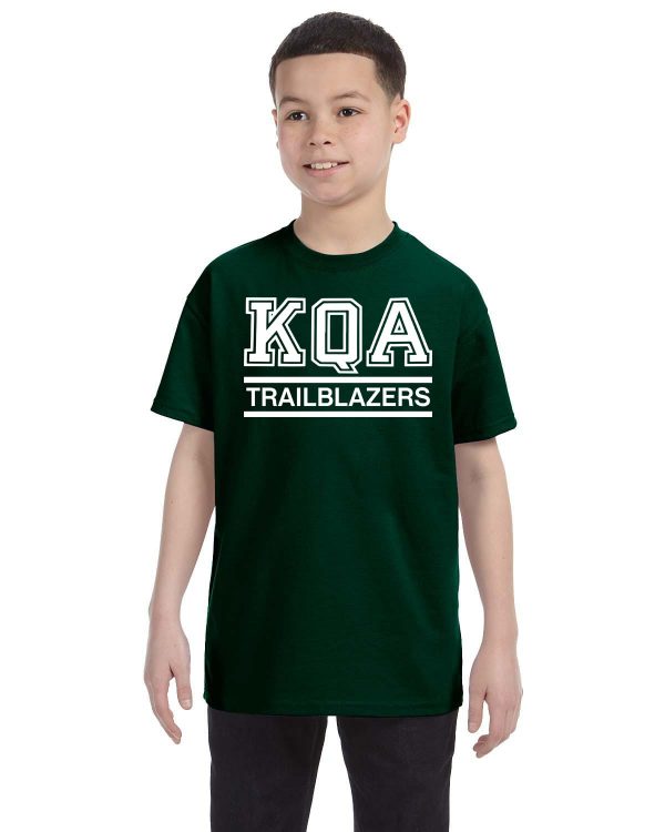KQA Youth Forest Green Short Sleeve Cotton T-shirt