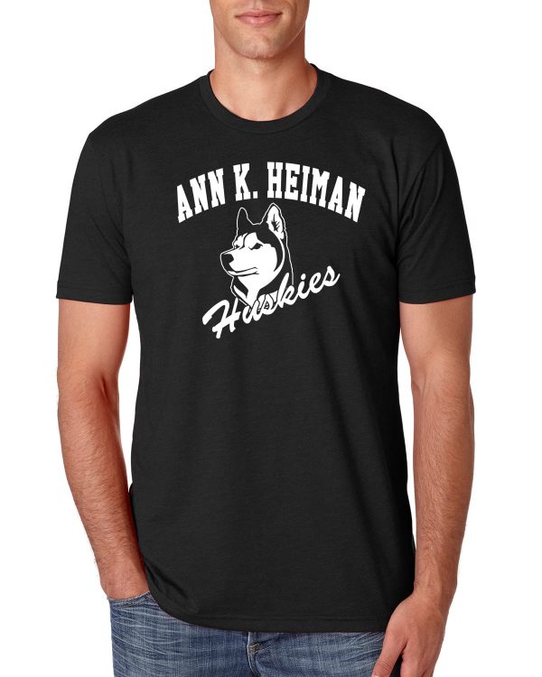 Heiman Elementary School Adult Black Short Sleeve Cotton/Poly T-shirt
