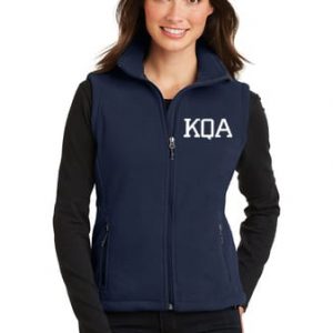 KQA Trailblazers Ladies Fleece Vestdies Navy Full-Zip Fleece Vest