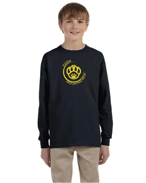 Tozer/Mountain View Elementary School Youth Black Long Sleeve Cotton T-Shirt