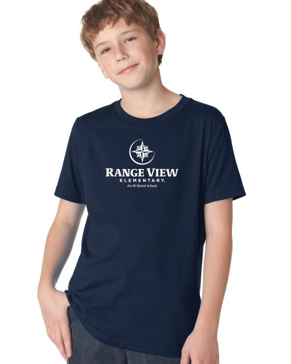 Range View Elementary School Youth Navy Short Sleeve Cotton T-shirt