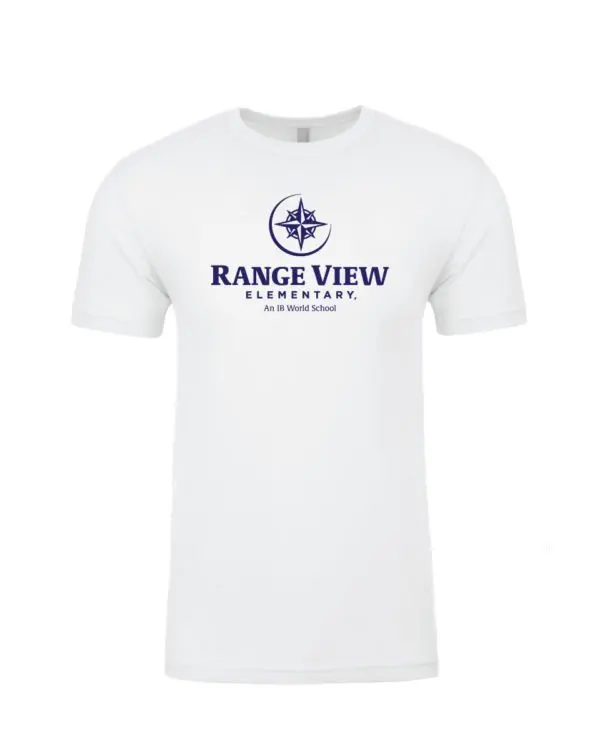 Range View Elementary School Adult White Short Sleeve Cotton T-Shirt