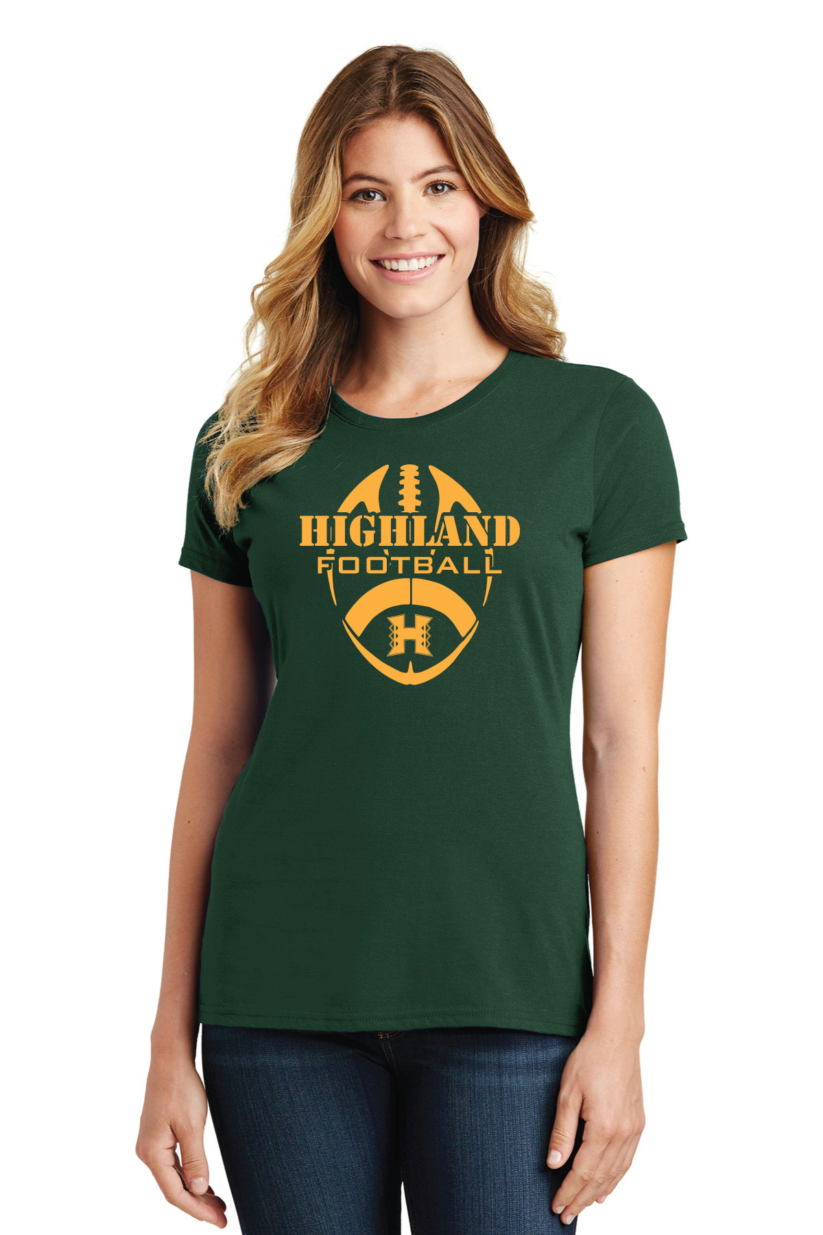 HRA Football Ladies Cotton T-Shirt | K&W Printing